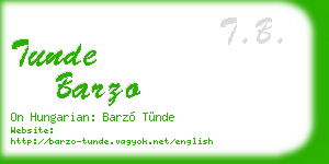 tunde barzo business card